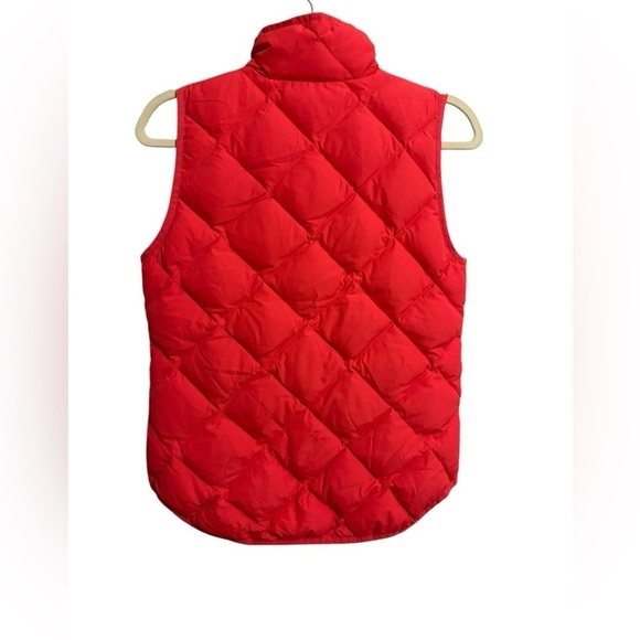 J Crew Womens Sleeveless Full Zip Quilted Down Pink Puffer Patch Pockets XXS - Picture 2 of 7